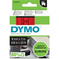 Dymo 40917 (S0720720) - (9 mm) - Noir sur rouge - Ruban