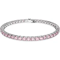 Swarovski Matrix Tennis Bracelet rond rose, (19 cm, Métal )