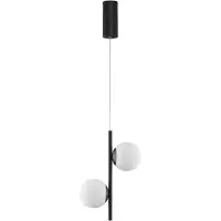 Nova Luce NUVOLE LED Suspension Noir 49W Blanc Chaud 28,5x13x150cm dimmable 9061436 (800 lm)