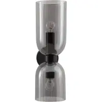Nova Luce Applique murale design Palmer Double Noir