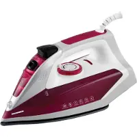 Heinner Fer à repasser VelvetSeam HSI-2200PP, 2000-2400 W, réservoir d'eau amovible de 190 ml, semelle avec revêtement en céramique, système anti-gouttes, violet
