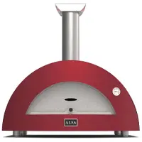 ALFA FORNI Moderno 3 Pizze Holz Antik Rot