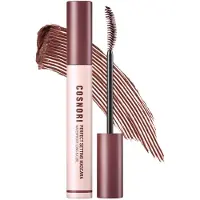 COSNORI & Curl 03 Rosy Brown - Smuge durable - Mascara bordeaux - Mascara impermable en Core Lash Lash Strong Fixing Silk Amino Amino - 0.23fl Oz (7ml)