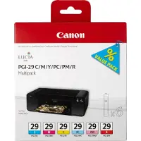 Canon PGI-29 CMY/PC/PM/R Multipack - jaune, cyan, magenta, rouge, photo cyan, photo magenta - original - réservoir d'encre - pour PIXMA PRO-1