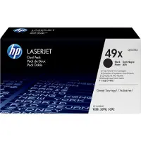HP 49XD (Q5949XD) pack double toner haute capacité (d'origine) - noir