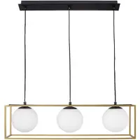Nova Luce Juliet Lampe à suspendre Quader laiton
