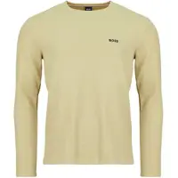 BOSS T-shirt Waffle LS-Shirt hommes - Beige - EU M