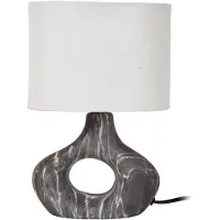Lucide Lampe de table Tomeo Noir avec capuche blanche