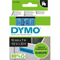 Dymo 45016 (S0720560) - (12 mm) - Noir sur bleu - Ruban