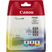 Canon CLI-8C/M/Y - 3-couleurs - Cartouche d'encre - Multipack