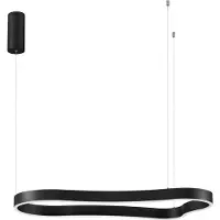 Nova Luce Suspension de forme naturelle Dussa noir 90cm