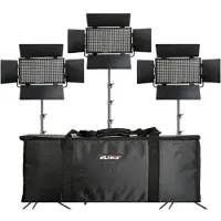 Viltrox VL D60T LED Light Triple Kit (éclairage de studio), Lumière continue, Noir