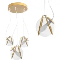Toolight Lampe APP1091-3CP Gold