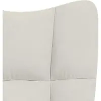 vidaXL Fauteuil relax blanc crème velours