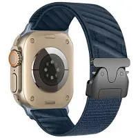 Beline pasek Apple Watch Oblique 38/40/41mm granatowy/navy (Nylon), Sangles de montre, Bleu