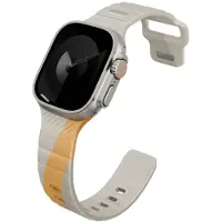 Uniq Strap Stride De Rubber for Apple Watch 49/46/45/44mm beige (Caoutchouc FKM), Sangles de montre, Beige