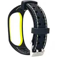 Beline pasek Sport Mi Band 3/4 czarno-limonkowy black/lime (Silicone), Sangles de montre, Noir, Vert