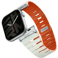 Skinarma Strap Gemini for Apple Watch 42/41/40 mm light mint (Acier inoxydable, Matières plastiques, Silicone), Sangles de montre, Blanc, Argent, Vert, Orange