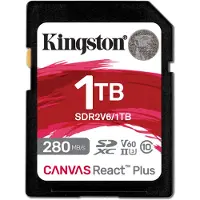 Kingston Technology 1TB Canvas React Plus SDXC UHS-II 280R/150W U3 V60 for Full HD/4K