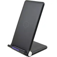 Wave Qi-pöytäteline langattomalla latauksella, musta (15 W), Chargeur sans fil, Noir
