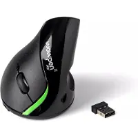 Lyreco Joy 2 Wireless Vertical Mouse (Sans fil), Souris, Noir