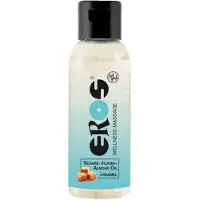 Eros Huile de massage - WELLNESS - Caramel - 50ml - Arôme vanille - Sésame, jojoba, amande