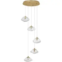 Nova Luce KING Lampe à suspension G9 5x or 180x35cm dimmable 9006049 (G9)