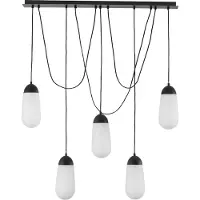 Nova Luce BLAKY Suspension E14 5x Noir 103x13x150cm dimmable 9092827 (E14)