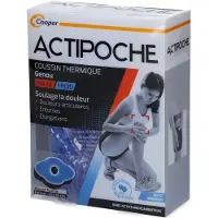 Actipoche - Coussin thermique - Thermothérapie - Contractures musculaires et douleurs articulaires - Genou - Microbilles - 1 unité 1 pc(s) Coussin Chauffant