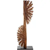 Gilde Stehleuchte, "Dual", Holz, naturfarben, VE 1, L. 34 cm, B. 54 cm, H. 151 cm 42270 4009079422702