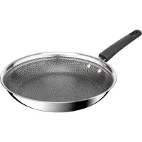 Tefal Emotion Plus Power Frying Pan, 24 cm, stainless steel with non-stick coating, Poêle + casserole, Argent