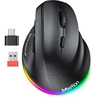 Meetion Souris Sans Fil Ergonomique Verticale (Sans fil), Souris, Noir