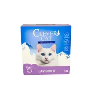 Clever cat kattegrus Lavande 10 L (Absorption rapide, Agglomérant, Non poussiéreux, 10 l)