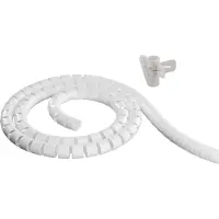 Deltaco LDR05 cable organizer Desk/Wall Cable flex tube Blanc 1 pc(s) (Gaines pour câbles, 1000 cm)