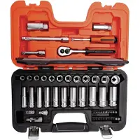 Bahco coffret de 53pcs douilles 1/4 et 3/8 s330l