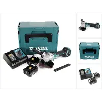 Makita DGA 513 RFJ Meuleuse d'angle sans fil 18V 125mm Brushless + 2x batterie 3,0Ah + chargeur + Makpac