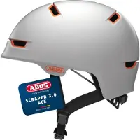 ABUS Casque de ville Scraper 3.0 ACE - Casque de vélo robuste pour la circulation en ville - pour femmes et hommes - Blanc Mat, Taille L (57-61 cm)