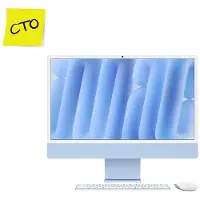 Apple iMac 24 pouces, configuration personnalisée (CTO), couleur bleu, processeur 10 cœurs (32 Go de RAM, 1 To de stockage)