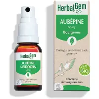 Herbalgem - Aubépine Bio - Complément Alimentaire - Extrait De Bourgeon Frais - Pour Circulation Sanguine - 15 ml 15 ml Spray