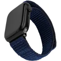 FIXED Bracelet nylon pour Apple Watch 38/40/41 mm, bleu foncé