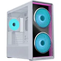 Lian Li Lancool 217 INF, tour de milieu, PC, blanc, ATX, E-ATX, Micro ATX, Mini-ITX, SSI EEB, Ocel, verre trempé, bois, pour la maison/le bureau