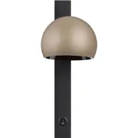 Nova Luce Lusa - applique murale - Ø 10 x 26 x 13 cm - 10W LED inclus - café moka et noir