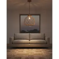 Nova Luce Suspension en bois Adana Ø 35cm