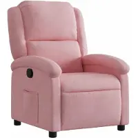 vidaXL Fauteuil relax rose velours