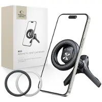 Tech-Protect N53 Car Air Vent Holder with MagSafe Rings - Black, Support pour smartphone, Noir