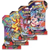 Nintendo Lot de boosters "TCG Mega Evolution Chaos Rising" avec étui de protection, neuf dans son emballage d'origine, mais avec des dommages sur l'emballage
