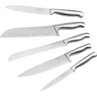 Nirosta Ensemble de 5 couteaux de cuisine professionnels en inox de 24 à 33,5 cm Star