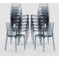 GRAND SOLEIL Offre 18 chaises transparentes Dune Bar - Transparent Noir Anthracite