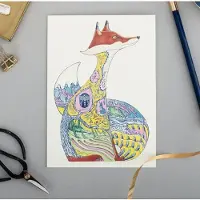 DM Collection Carnet A097 B6 + enveloppe « Renard jaune » -