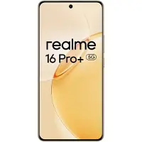 Realme Téléphone 16 Pro+ 5G, 256 Go/8 Go, doré + chargeur (256 Go, Or, 6.80", 5G), Téléphone portable, Or